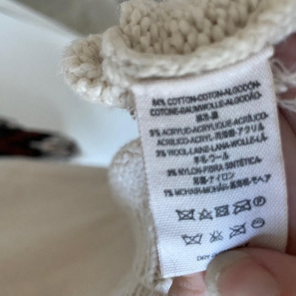 Free People Scotland Sweater Mini Dress Cream Brown S - Picture 7 of 11